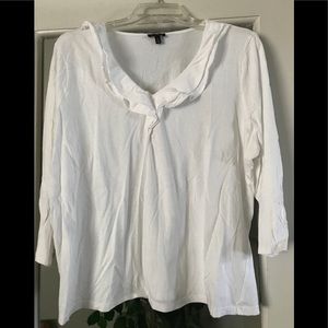 Talbots Woman White Jersey Size 2X